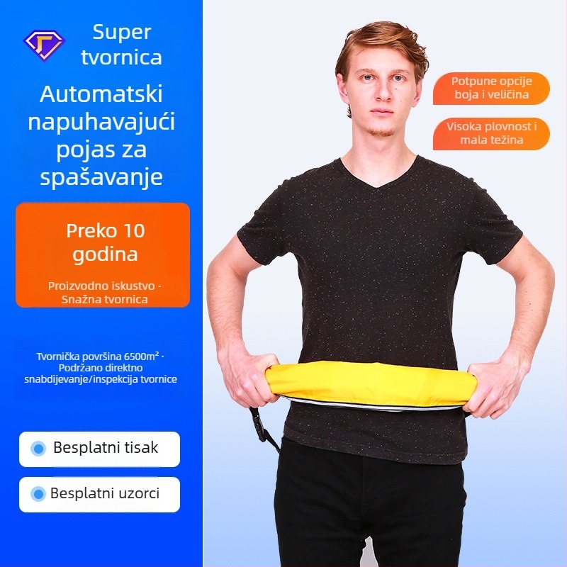 Nafukljivi prsluk za spašavanje za odrasle, visoke plovnosti, automatsko napuhivanje