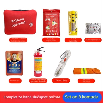 Set sigurnosnih sredstava za požar za hotele i sobe u najmu, zaštita od poplava i potresa, kućni medicinski pribor, evakuacijski komplet za požar