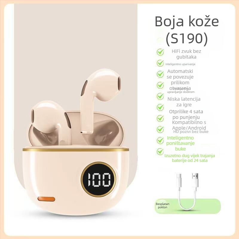 2026 bežične Bluetooth slušalice s dugim trajanjem baterije, udobne za cijeli dan, redukcija buke, kompatibilne s Androidom, sportske slušalice u retro stilu