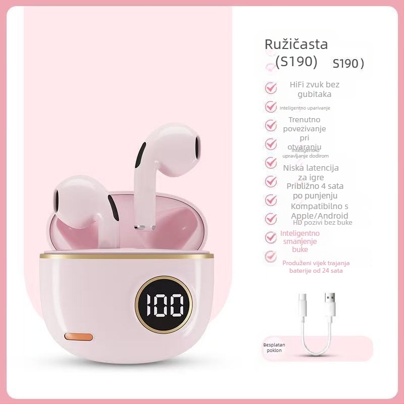 2026 bežične Bluetooth slušalice s dugim trajanjem baterije, udobne za cijeli dan, redukcija buke, kompatibilne s Androidom, sportske slušalice u retro stilu