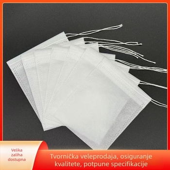 12×14 cm vrećica s vezicom, od netkanog materijala, jednokratna vrećica za začine i čaj, vrećica za kuhanje i dekociju biljaka