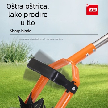 Podesivi rotacijski alat za kultiviranje, 2-u-1 vrtni alat za uklanjanje korova i prozračivanje tla