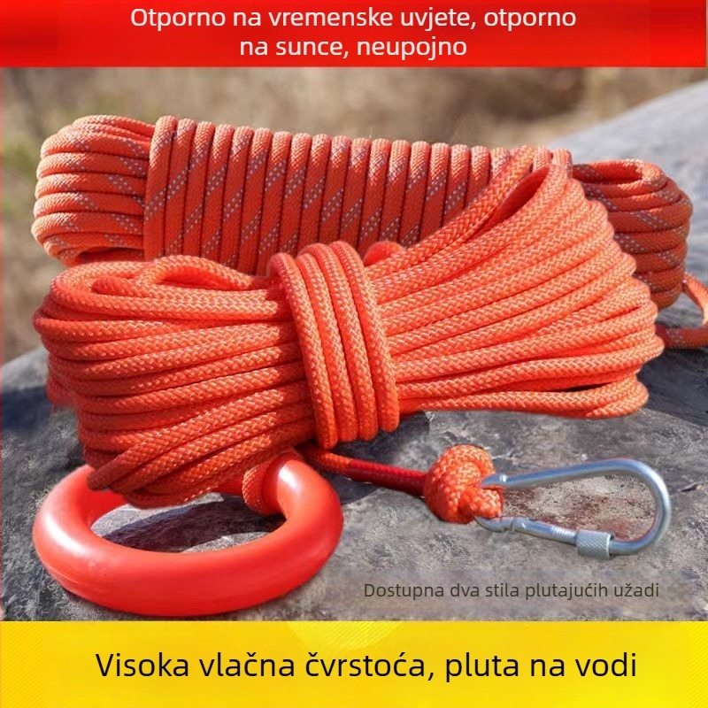 Vanjsko spašavajuće uže, reflektirajuće plutajuće uže za ronjenje i bazene, 6 mm uz jednu kopču