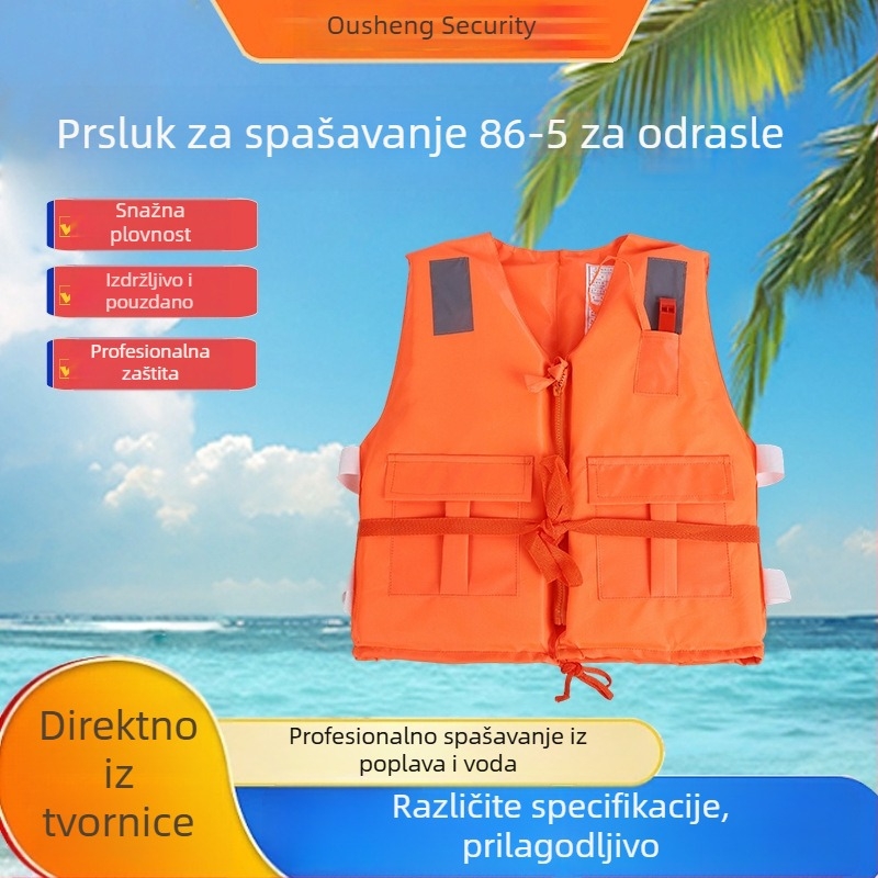 86-5 Odrasli prsluk za spašavanje s visokom plutnošću, profesionalni prsluk za spašavanje za odrasle