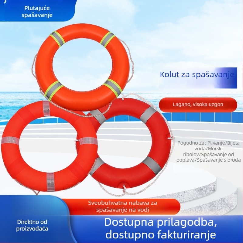 Spasiteljski prsten s visokom plovnosti, čvrsto pjenasto jezgro, navlaka od Oxford platna za poplave