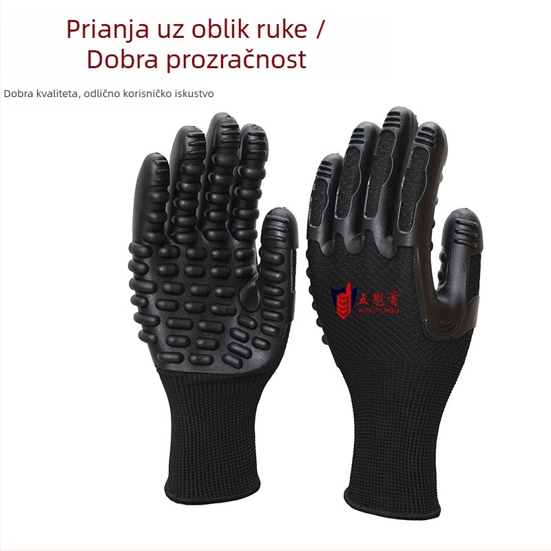 Industrijske rukavice za antivibraciju, prozračne za gradilište, protuklizne i otporne na habanje