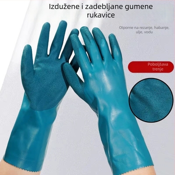 Proširene i debeli vodonepropusni rukavice za vodene uvjete, otporne na kiseline i lužine, otporne na ulje, izdržljive za obradu ribe i plodova mora, s zaštitom od rezanja