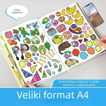 Knjiga naljepnica za razvoj matematike za djecu od 2 do 6 godina: Zabavne naljepnice za koncentraciju