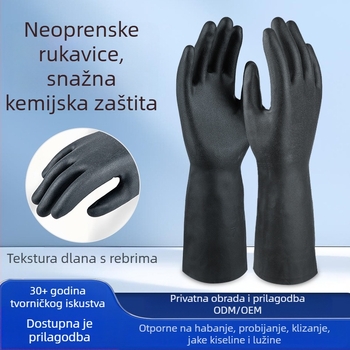 Neopren rukavice za industrijsku upotrebu, protuklizne, otporne na habanje, kemijski otporne rukavice za kiseline i baze