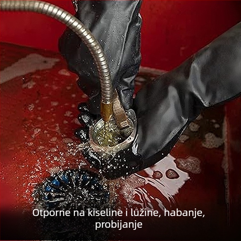 Neopren rukavice za industrijsku upotrebu, protuklizne, otporne na habanje, kemijski otporne rukavice za kiseline i baze
