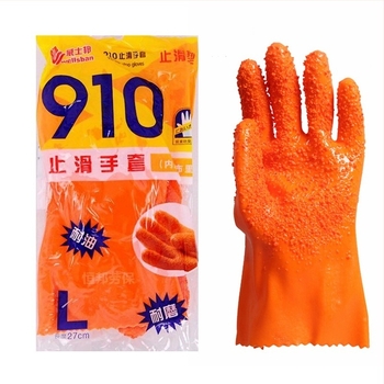WISI 910 Protuklizne rukavice s plastičnim premazom, vodootporne, otporne na habanje i ulje, otporne na kiseline i lužine