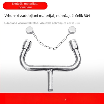 Pribor za mlaznicu za ispiranje očiju od nehrđajućeg čelika 304 – vertikalni nužni tuš