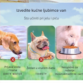 TPE sklopiva posuda za pse za putovanja i boravak na otvorenom, prenosna posuda za vodu, izvlačna