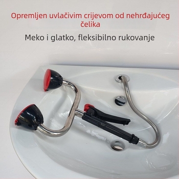 Laboratorijska stanica za ispiranje očiju, industrijskog tipa, stolna ili zidna, s izvlačnim mlaznicama i ručnim mlaznicama, s jednim ili dvostrukim izlazom