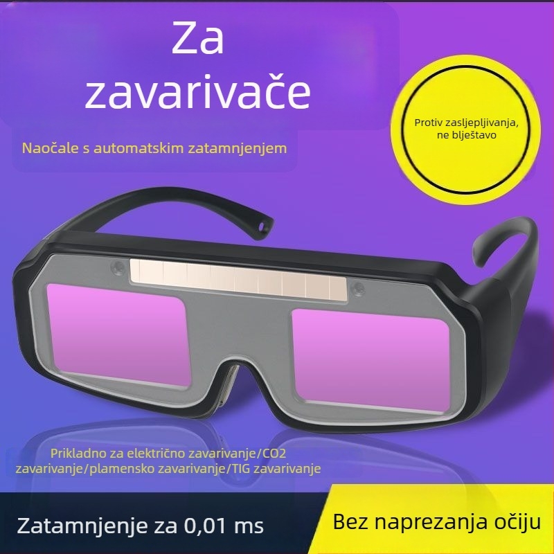 Automatski zatamnjujuće naočale za zavarivanje za TIG zavarivanje, zaštita očiju, za kratkovidne