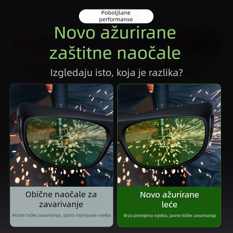 Naočale za zavarivače — zaštitne naočale za lasersko i TIG zavarivanje, protiv odsjaja, zaštita od zamora očiju, naočale za argon-obluk