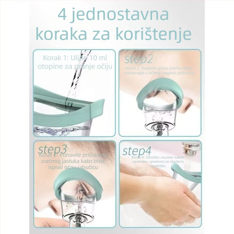 Čaša za ispiranje očiju, alat za ispiranje očiju, prijenosno uređaj za ispiranje očiju, njega i čišćenje očiju, ublažava suhoću i umor očiju