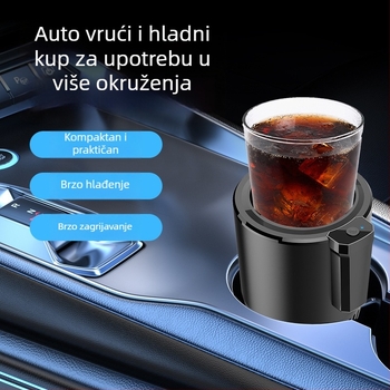 Pametna šalica za automobil i dom, dvostruka namjena: brzo hlađenje i zagrijavanje, prenosni automobilni hladnjak i izolirani termos