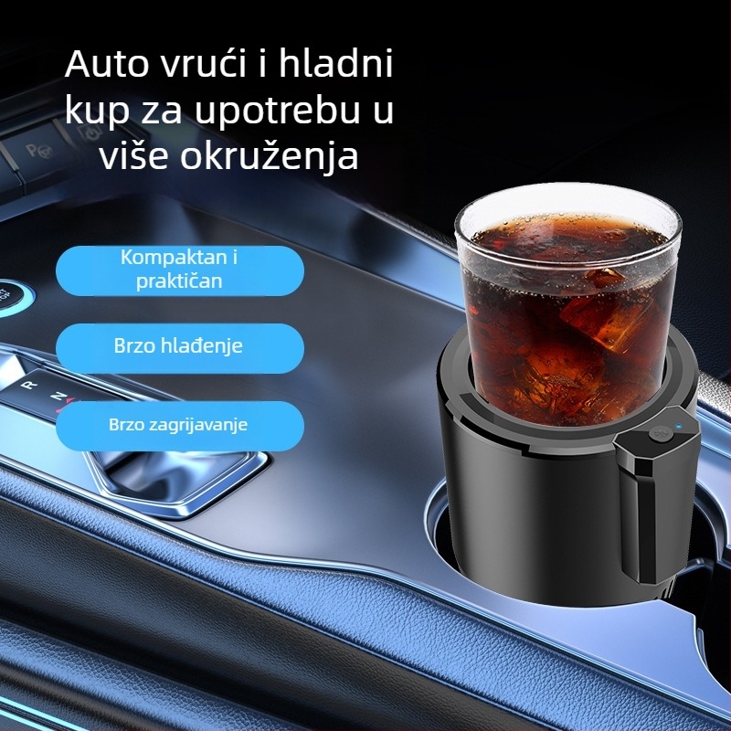 Pametna šalica za automobil i dom, dvostruka namjena: brzo hlađenje i zagrijavanje, prenosni automobilni hladnjak i izolirani termos