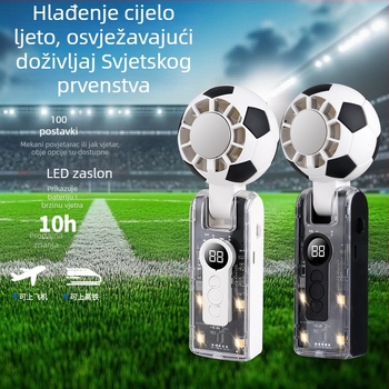 Ručni USB ventilator s ugrađenom baterijom, mini ventilator za hlađenje, sklopivi i prijenosni, bez lopatica