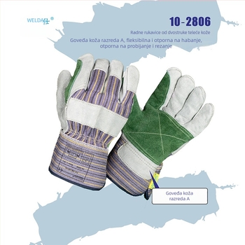 Wittsch 10-2806 Kožene zaštitne rukavice – otporne na habanje, izolirana dlan, leđa od prozračnog materijala, debeli zaštitni rukavice