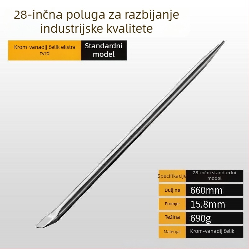 Pry Bar visoke tvrdoće od krom-vanadijskog čelika, za vozila, nehrđajući čelični stezač užadi za kamione, alat za polugu