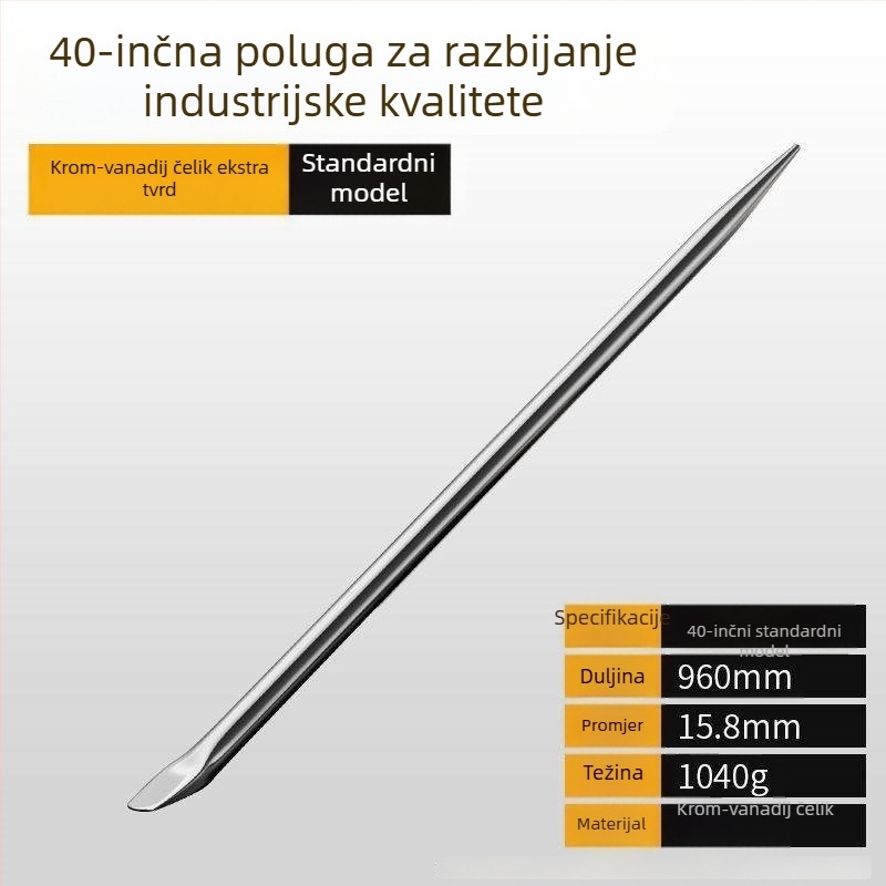 Pry Bar visoke tvrdoće od krom-vanadijskog čelika, za vozila, nehrđajući čelični stezač užadi za kamione, alat za polugu