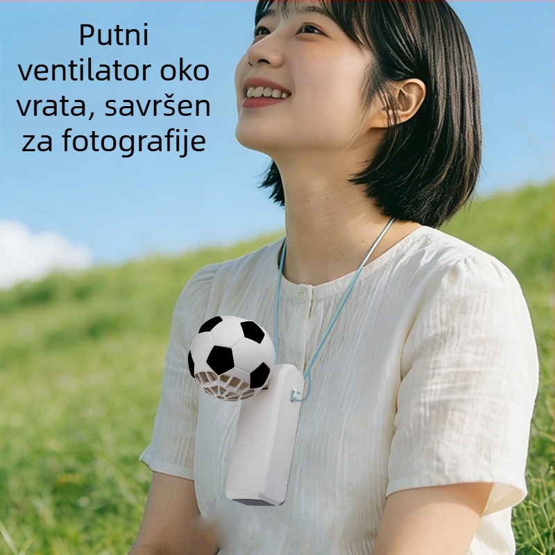 Novo X68 ručni ventilator za Svjetsko prvenstvo u nogometu, s poluvodičkim hlađenjem, prenosni, punjivi, sklopivi mini ventilator