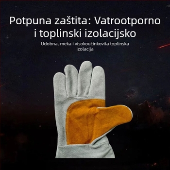 Lucky Star kožne rukavice za zavarivanje od teleće kože, debele, otporne na visoku temperaturu, vatrootporne, otporne na habanje, za zavarivanje