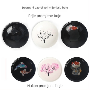 Prilagođene keramičke japanske čaše za sake koje mijenjaju boju ovisno o temperaturi – male čaše za alkohol (1–100 ml)