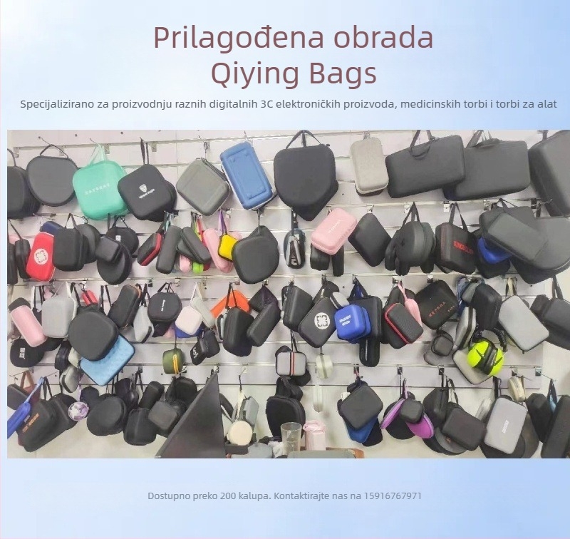Eva torbica za pohranu power bank i digitalnih uređaja – torbica za prijenosni tvrdi disk, organizator kablova i slušalica, zatvarač, otporna na udarce
