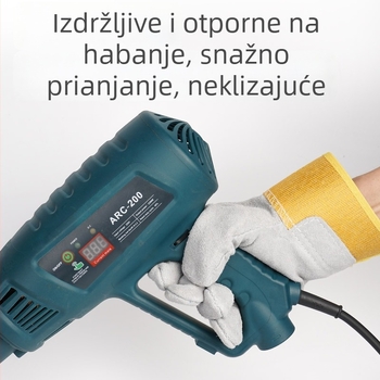 Kožne rukavice za zavarivanje od teleće kože, kratka manžeta, otporne na habanje, toplinska izolacija, protiv opeklina