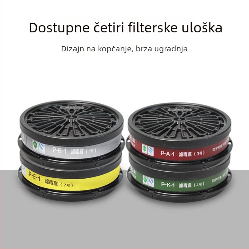 Silikonska polumaska ST-FDG za zaštitu od prašine i kemikalija, industrijska upotreba, 1 komplet