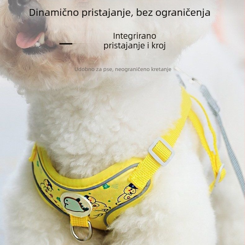 Prsluk za pse u stilu veste sa izvlačivim vodilom za manje pasmine