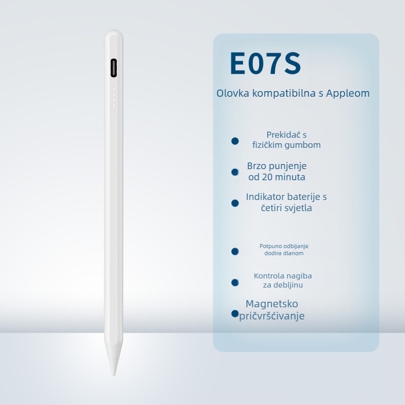 Kapacitivni stylus za iPad s Bluetoothom i magnetskim punjenjem