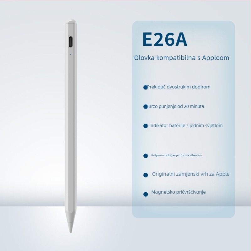 Kapacitivni stylus za iPad s Bluetoothom i magnetskim punjenjem