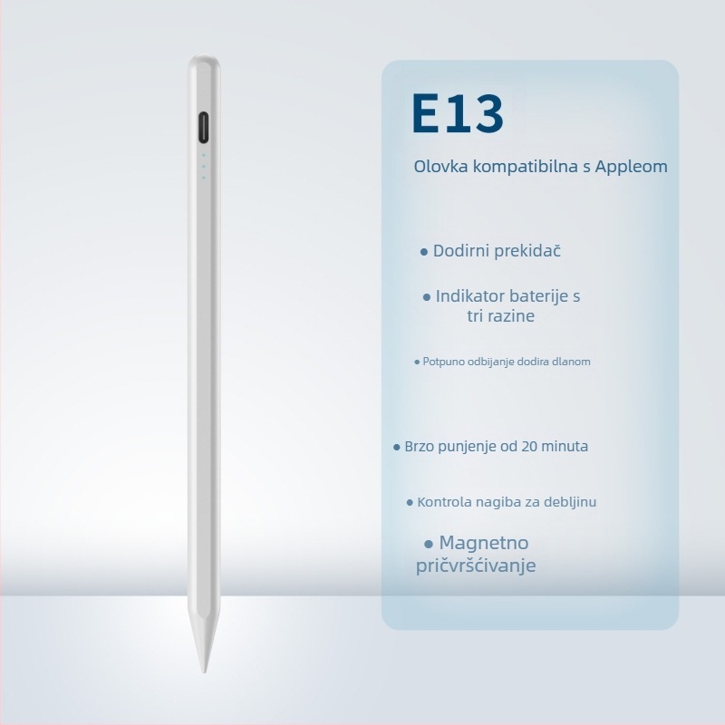 Kapacitivni stylus za iPad s Bluetoothom i magnetskim punjenjem