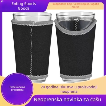 Univerzalna prijenosna neoprenska zaštita za staklenu čašu, zaštitna navlaka za čaše, prilagodljivo