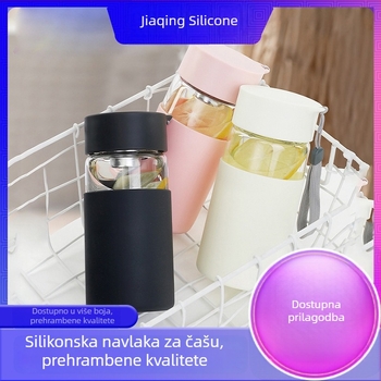 Prilagođena silikonska navlaka za čašu — otporna na padove, toplinski otporna i izolacijska, s logotipom