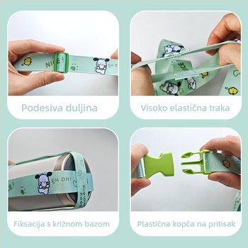 Dječji kaiš za bocu s navlakom za šalicu i crossbody remenom, karikatura dizajn, elastičan, prenosiv