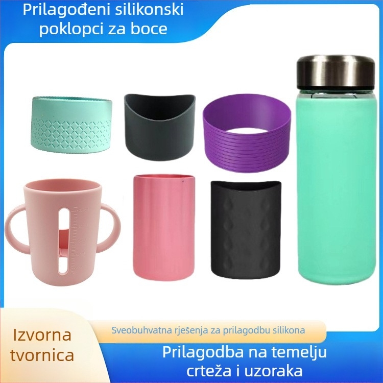 Prilagođena silikonska navlaka za šalicu kave s protukliznom izolacijom