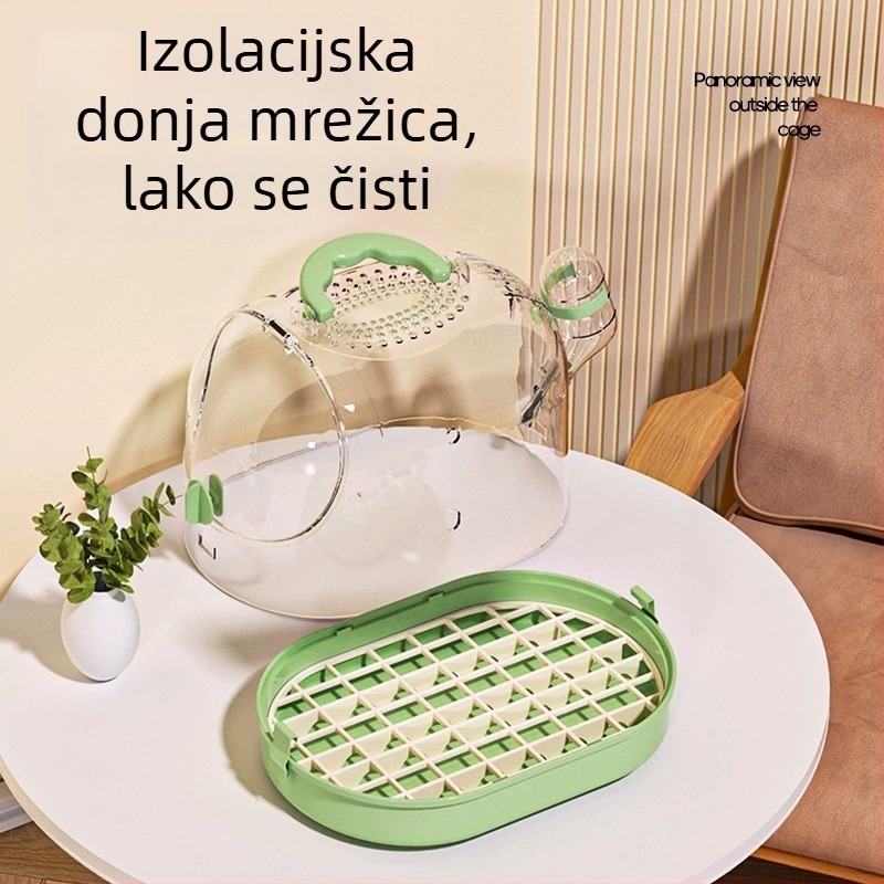 Prozirna prenosna kutija za hrčka za vanjsku upotrebu