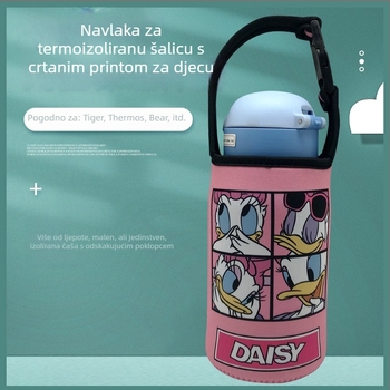 Prijenosni izolacijski omot za čašu s logom, reljefna tekstura, otpornost na padove.
