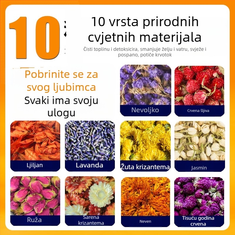 Prirodna cvjetna podloga za hrčke, deodorirajuća i rashlađujuća podloga za ljeto, drvene piljevine za gnijezda i kaveze, ukrasi za male kućne ljubimce
