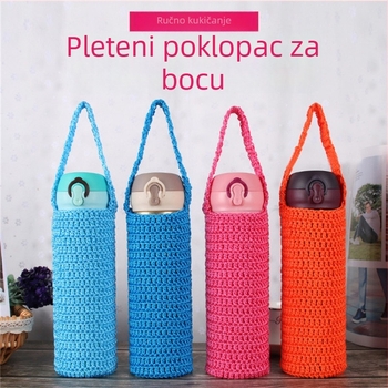 Ručni kukičani omotač za šalice, pogodan za staklene čaše i čajne šalice, univerzalni izolacijski poklopac