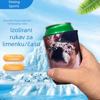 Prilagodljive platnene navlake za limenke piva i gaziranih napitaka, europski i američki stil, izolirane za zaštitu ruku od hladnoće.