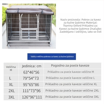 Vanjski izolacijski pokrov za pseći kavez za velike pse