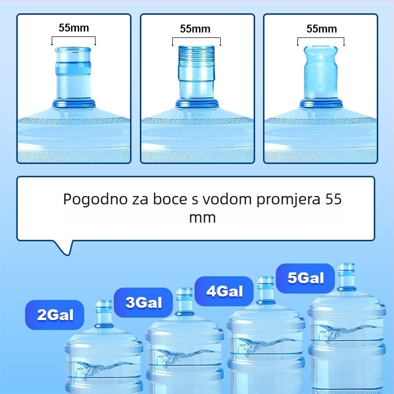 Silikonski poklop za kantu, višekratno upotrebljiv, poklop za čašu od silikona za dozator vode, prašno-nepropustan zatvarač