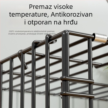 Unutarnji sklopivi kavez za pse s debelom žicom, pogodan za velike, srednje i male pse
