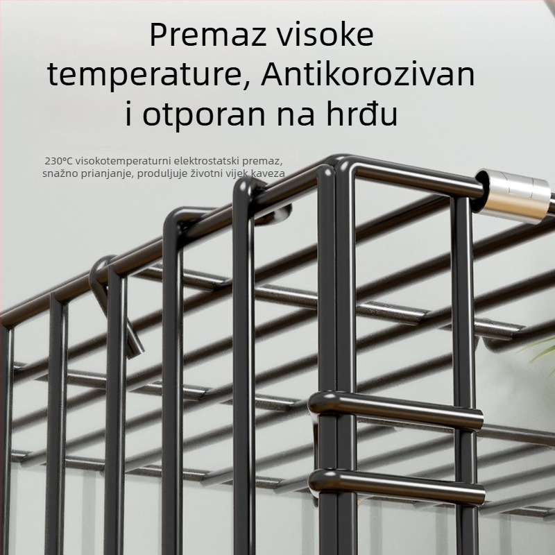 Unutarnji sklopivi kavez za pse s debelom žicom, pogodan za velike, srednje i male pse